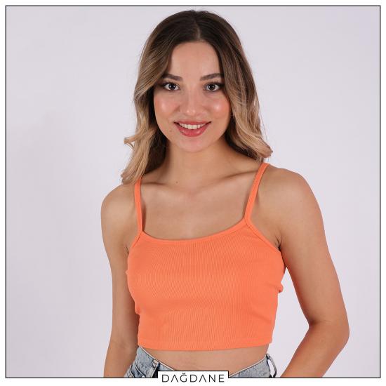 İP ASKI CROP TURUNCU KADIN GİYİM